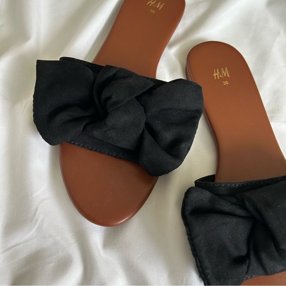 H&M Bow Sandals Black - Picture 3 of 5